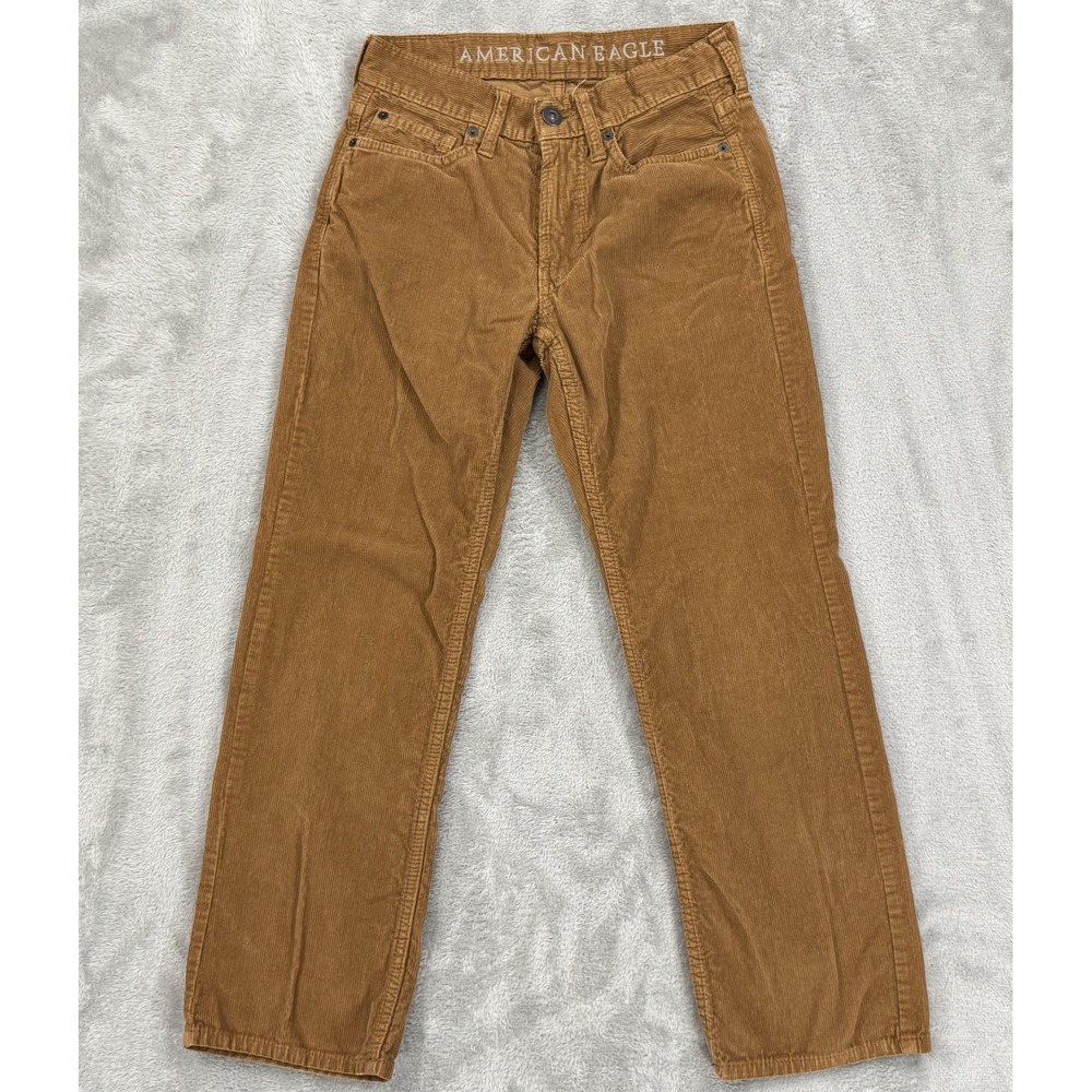 American Eagle Pants Mens 26x26 Brown Corduroy Original Straight Comfortable